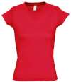 11388 Moon SOL'S Ladies Moon V Neck T-Shirt Red colour image